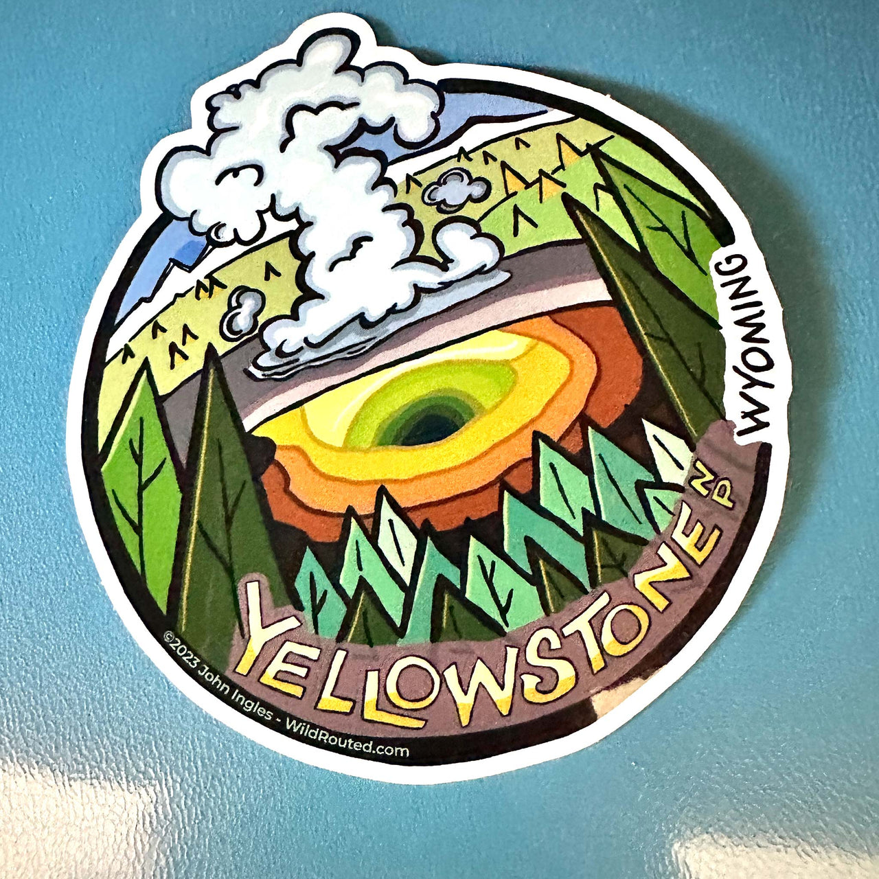 Yellowstone National Park Sticker Thermal