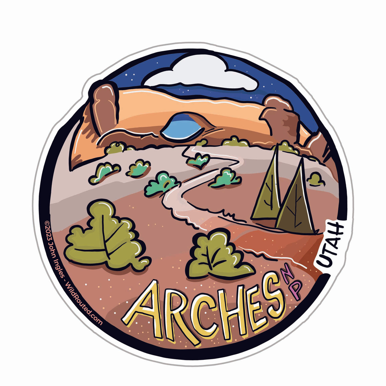 Arches National Park North Window Sticker