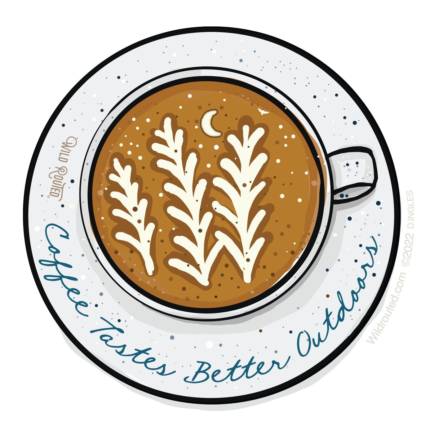 Coffee is Better Outdoor Vinyl Sticker - Wild Routed