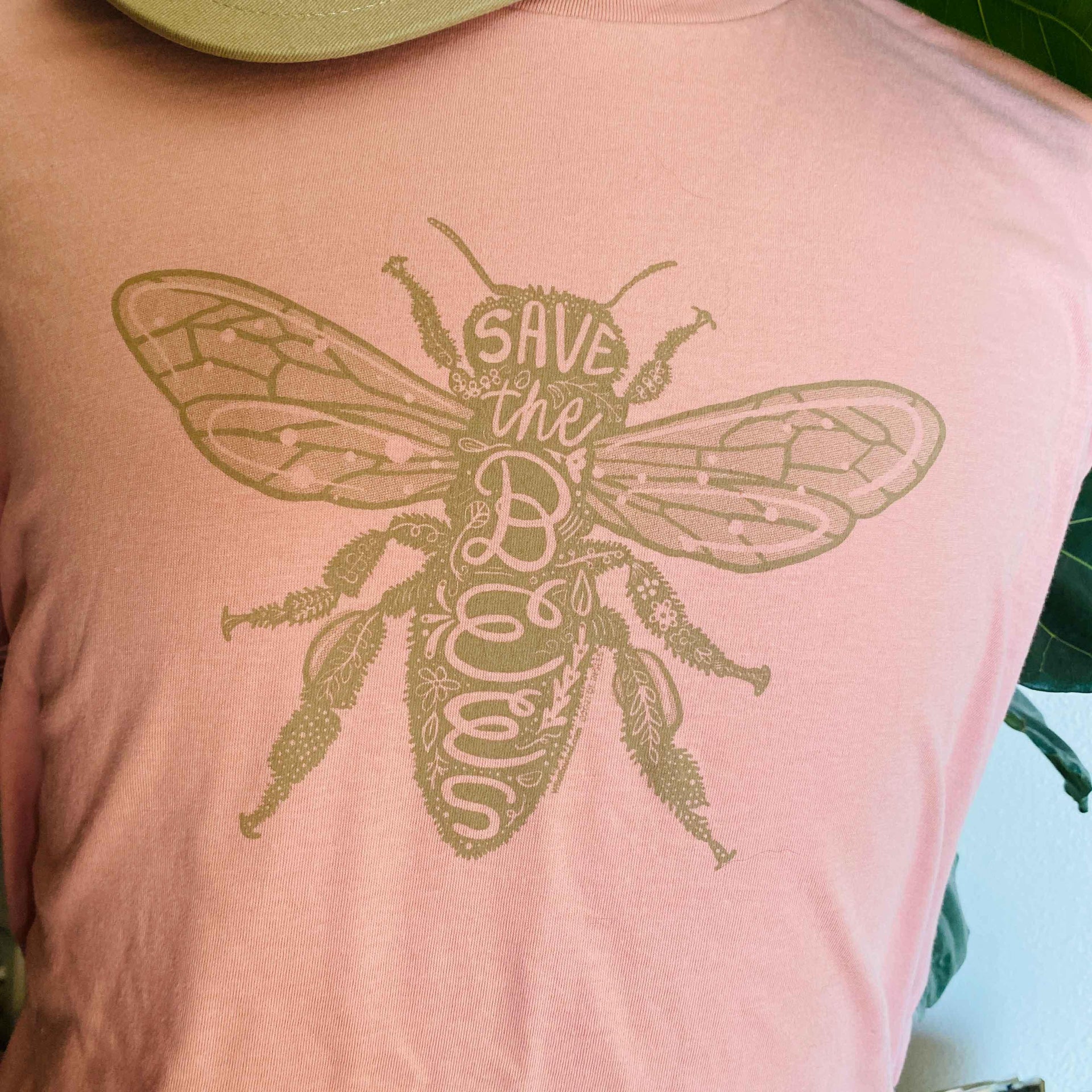 Save the Bee Graphic Tee - Dusty Pink - Wild Routed
