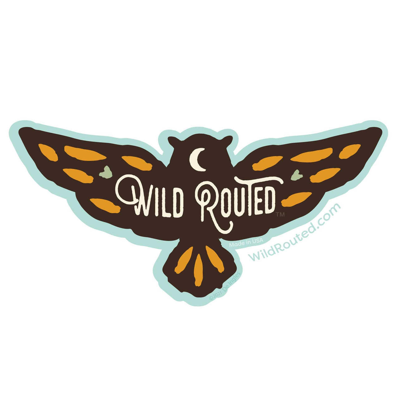 Wild Routed Owl Sticker