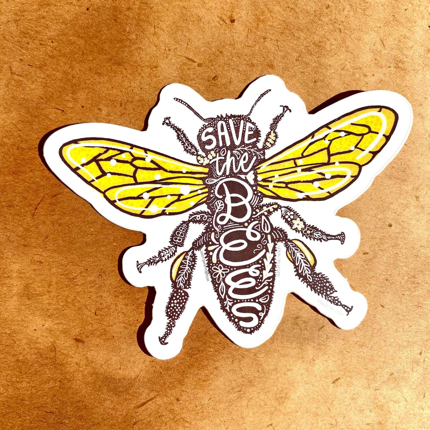 Save the Bees Vinyl Sticker - Wild Routed