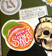 How Sweet Peach Hemp Sticker - Wild Routed