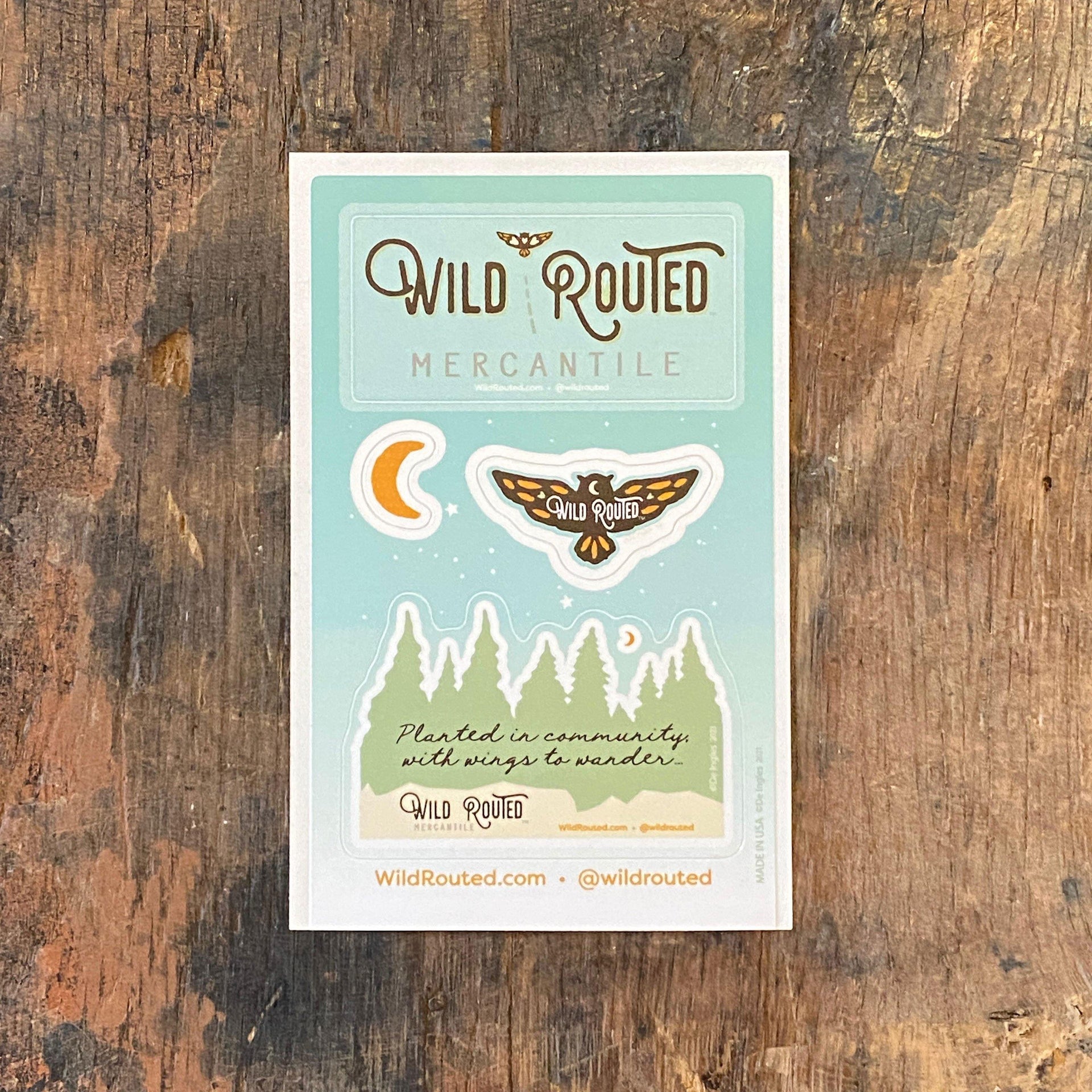 Wild Routed Owl & Trees Sticker Sheet