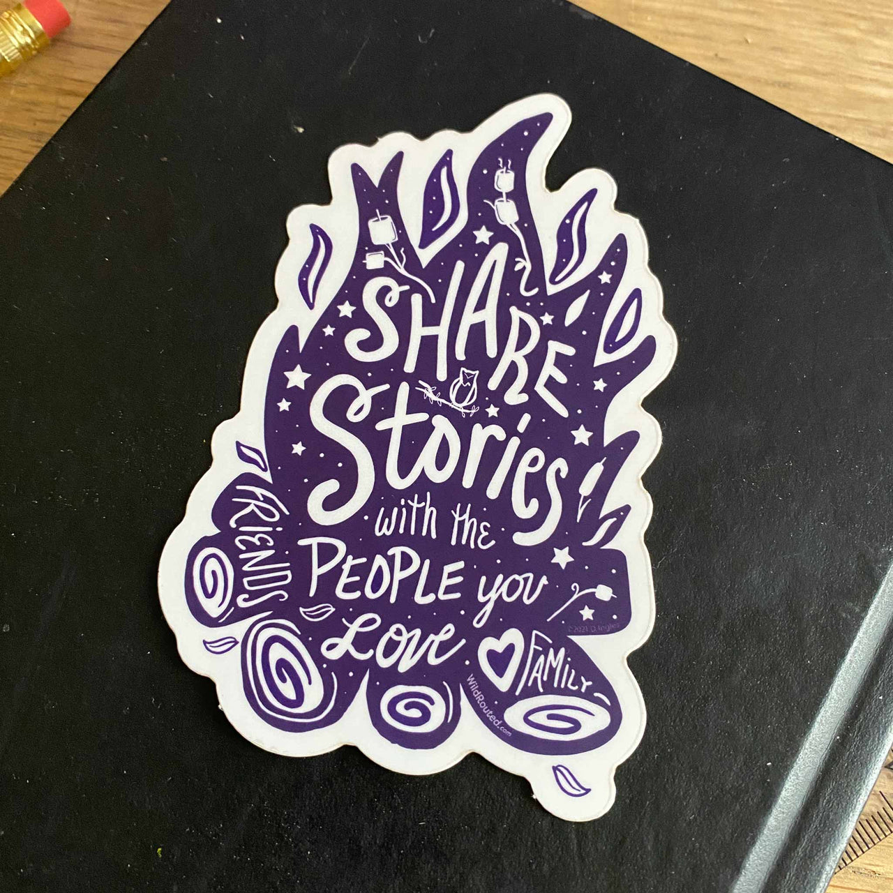 Wild Routed Share Stories With The People You Love Sticker On Sketchbook